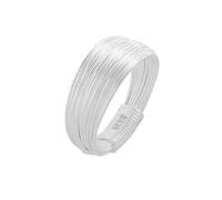 Lllunimon Wide multi-layered layered S925 sterling silver ring Greek coastline minimalist accessory for everyday wear A gift for her,Size 17
