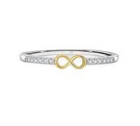 Lllunimon Women's 925 sterling silver ring infinity symbol cut-out love ring two-tone jewelry wedding jewelry for everyday wear,A,Size 7