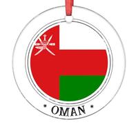 LLmmixee Oman Christmas Ornaments 2023 Oman Flag Christmas Decorations For Tree Country City Souvenir Unique Hanging Tree Ornament Merry Xmas for Family Friends