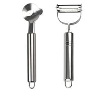 LLMSIX 2pcs Vegetable Peeler Tools, Knife-Cut Noodle Cutter and Potato Peelers, Stainless Steel Kitchen Peeler for Making Chinese Noodle Fruits Vegetables Remove Peel
