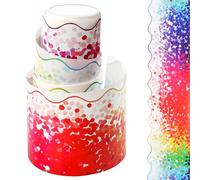 LLMSIX 36.1Ft Classroom Borders for Bulletin Board, Confetti Scalloped Classroom Decor, Bulletins Board Decorations for School Offices Whiteboard Poster Boards Chalkboard Wall