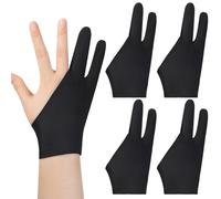 LLMSIX 4pcs Black Digital Art Glove, Drawing Gloves Right Hand/Left Hand, Tablet Drawing Glove for Tablet Writing and Painting Prevent Accidental Touch Keep The Screen Clean