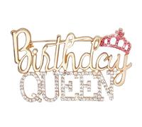 LLMSIX birthday girl pin, brooches and pins for women, Metal birthday pin with Rhinestone for Women Birthdays Party Queen Accessories