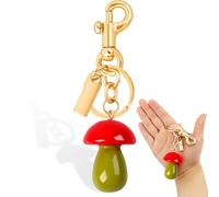 LLMSIX Mushroom Keychain, Mushroom Bag Charm for Women Cute Key Chains Charm Tote Bag Charm for Purse Handbag Backpacks