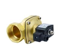 LLMWFA 1/2" Normally Closed Water Valve DN10/15/20/25/32/40, AC220V DC12V DC24V Brass Solenoid Low Pressure for Air Oil 1pc(32MM x 24)