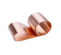 LLMWFA 1 piece T2 Red Copper Shielded Sheet Roll, Precision Pure Purple Copper Thin Foil Metal Strip Length 1m(0.07 * 50 * 1000MM)