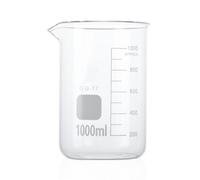 LLMWFA 1000ml Transparent Beaker with Spout, Laboratory Low Form Beaker, Borosilicate Glass Measure Cup 1pc