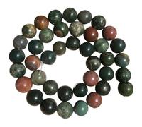 LLMWFA 15 Inch Round Loose Stone Beads, Natural, Small Bead for Jewelry Making DIY Accessories 4/6/8/10/12mm(India Agate,6mm)
