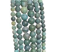 LLMWFA 15'' Matte Stone Beads, 6/8/10/12mm Agates Sphere, Natural Mineral Dull Polish Pink Howlite Jades(Grass Agate,6mm x 61)