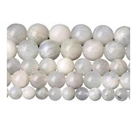 LLMWFA 15" Tiger Eye Loose Beads, Round Agates 4 6 8 10 12 14MM Bead for Handicraft Article Making, Blue Pink Green Natural Stone(Blue Moonstone,6mm x 60)