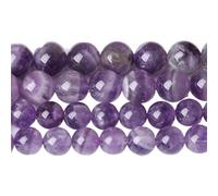 LLMWFA 15" Tiger Eye Loose Beads, Round Agates 4 6 8 10 12 14MM Bead for Handicraft Article Making, Blue Pink Green Natural Stone(Amethysts,6mm x 60)