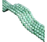 LLMWFA 15" Tiger Eye Loose Beads, Round Agates 4 6 8 10 12 14MM Bead for Handicraft Article Making, Blue Pink Green Natural Stone(Burmese Jade,6mm x 60)
