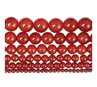 LLMWFA 15" Tiger Eye Loose Beads, Round Agates 4 6 8 10 12 14MM Bead for Handicraft Article Making, Blue Pink Green Natural Stone(Red Agates,6mm x 60)