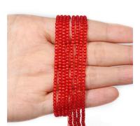 LLMWFA 187pcs Small Shiny Cat Eye Bead, 2mm Smooth Loose Beads, Natural Stone Beads for DIY Jewelry Making Charm Accessories(Red)