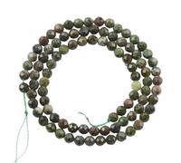 LLMWFA 2/3/4mm Faceted Natural Stone Beads, 15 inch Agates Lapis Lazuli Sunstone, Round Tiny Loose Spacer(Red,4mm x 91)