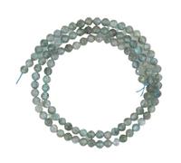 LLMWFA 2/3/4mm Faceted Natural Stone Beads, 15 inch Agates Lapis Lazuli Sunstone, Round Tiny Loose Spacer(Black,4mm x 91)