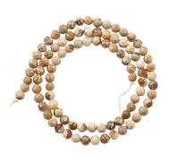 LLMWFA 2/3/4mm Faceted Natural Stone Beads, 15 inch Agates Lapis Lazuli Sunstone, Round Tiny Loose Spacer(Beige,2mm x 170)