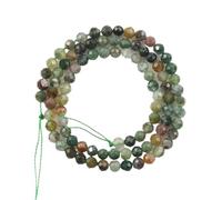 LLMWFA 2/3/4mm Faceted Natural Stone Beads, 15 inch Agates Lapis Lazuli Sunstone, Round Tiny Loose Spacer(Dark Red,3mm x 110)