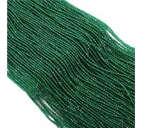 LLMWFA 2/3mm Spinels Stone Rectangle Section Beads, Faceted Green/Black/Red/Gray/Blue/Yellow/Orange for Jewelry Making(Dark Green,2mm)