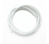 LLMWFA 2meters Silicone Tube, Flexible Rubber Hose Colorful Plumbing, for Drink Pipe Connector ID 2 3 4 5 6 7 8 9 10 12mm(White,2metersx9mmx6mm)