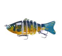 LLMWFA 4 Inch Slow Sinking for bi0nic Swimming Bait, Black Red Blue Multi-articular, Suitable for Fresh Water Sea Bass(Blue)