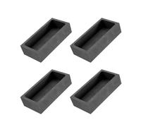 LLMWFA 4Pcs Casting Ingot Mould, 1KG Graphite Melting Mold, 100x50x25mm for Silver Gold Copper Jewelry Making