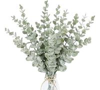 LLMWFA 50pcs Artificial Leaves for Home Garden, White Green Red Plant Branches, 40cm Flower(Dark green)