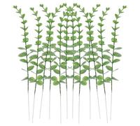 LLMWFA 50pcs Artificial Leaves for Home Garden, White Green Red Plant Branches, 40cm Flower(Green)