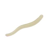 LLMWFA 50Pcs Silicone Swimbait Length 1.38inch, 0.185g Lifelike Fake Earthworm Bloodworm, White Red Soft Plastic Worms Lure(White)