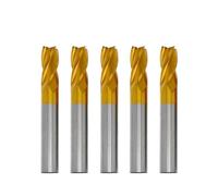LLMWFA 5pcs End Mill Titanium Coating 4 Flute, HSS CNC Router Bit 3-12mm, M35 Milling Cutter Set for Metal Steel and Wood Tool(12mm)