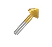 LLMWFA 5pcs HSS Cutting Tools Cobalt-Containing Titanium Plating, 90 Degree Countersink Drill, 1/3Flutes Chamfer Tool 6.3-40mm(35MM*1)