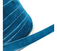 LLMWFA Colour Single Face Velvet Ribbon, 3/5yards 6mm-38mm Polyester Silk, IvyGreen CoconutBrown Gray Bows(Steelblue,38mm x 3yards)