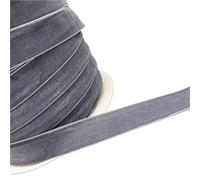 LLMWFA Colour Single Face Velvet Ribbon, 3/5yards 6mm-38mm Polyester Silk, IvyGreen CoconutBrown Gray Bows(Gray,38mm x 3yards)