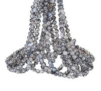 LLMWFA Crystals Lava Turquoises Jades Loose Bead, 4 6 8 10 12mm Natural Round Stone, Tiger Eye for Making DIY Needlework(Khaki,6mm x 61)