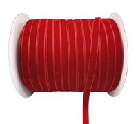 LLMWFA Hat Wreath Ribbon 6/10/15/20/25/38mm X 5/3yards, Polyester Red/White/Blue/Pink Raw Edge Silk Velvet(Red,38mm x 3yards)