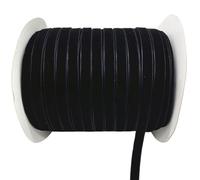 LLMWFA Hat Wreath Ribbon 6/10/15/20/25/38mm X 5/3yards, Polyester Red/White/Blue/Pink Raw Edge Silk Velvet(Black,20mm x 5yards)