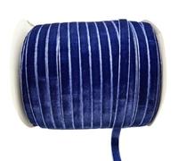 LLMWFA Hat Wreath Ribbon 6/10/15/20/25/38mm X 5/3yards, Polyester Red/White/Blue/Pink Raw Edge Silk Velvet(Navy Blue,6mm x 5yards)