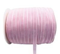 LLMWFA Hat Wreath Ribbon 6/10/15/20/25/38mm X 5/3yards, Polyester Red/White/Blue/Pink Raw Edge Silk Velvet(Pink,25mm x 5yards)