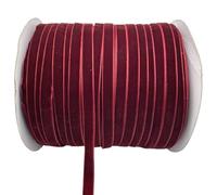 LLMWFA Hat Wreath Ribbon 6/10/15/20/25/38mm X 5/3yards, Polyester Red/White/Blue/Pink Raw Edge Silk Velvet(Dark red,20mm x 5yards)