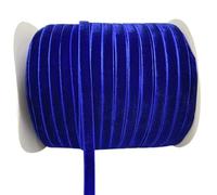 LLMWFA Hat Wreath Ribbon 6/10/15/20/25/38mm X 5/3yards, Polyester Red/White/Blue/Pink Raw Edge Silk Velvet(Blue,10mm x 5yards)