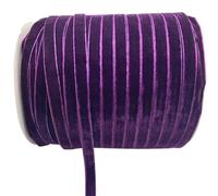 LLMWFA Hat Wreath Ribbon 6/10/15/20/25/38mm X 5/3yards, Polyester Red/White/Blue/Pink Raw Edge Silk Velvet(Purple,25mm x 5yards)