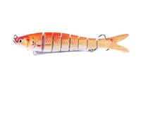 LLMWFA Highly Realistic Lures 13.7 10 8cm, Lifelike Multi Jointed Swimbait 11.4/13/18/27G, Hard Bait 1PC(Deep orange)