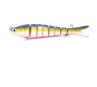 LLMWFA Highly Realistic Lures 13.7 10 8cm, Lifelike Multi Jointed Swimbait 11.4/13/18/27G, Hard Bait 1PC(Dark grey)