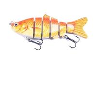 LLMWFA Highly Realistic Lures 13.7 10 8cm, Lifelike Multi Jointed Swimbait 11.4/13/18/27G, Hard Bait 1PC(Pale red)
