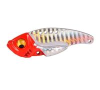 LLMWFA No Hook Metal VIB Spinner Spoon Fishing Lure, Length 32mm 42mm 48mm 55mm 60mm Artificial Baits, Jigs for Trout Bass Lures(RED,55mm x 15)