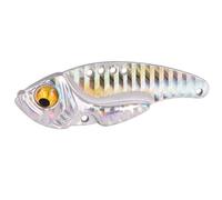 LLMWFA No Hook Metal VIB Spinner Spoon Fishing Lure, Length 32mm 42mm 48mm 55mm 60mm Artificial Baits, Jigs for Trout Bass Lures(SILVER,55mm x 15)