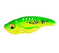 LLMWFA No Hook Metal VIB Spinner Spoon Fishing Lure, Length 32mm 42mm 48mm 55mm 60mm Artificial Baits, Jigs for Trout Bass Lures(GREEN,55mm x 15)