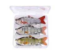 LLMWFA Premium Wobbler Lures 8/10/13.5cm, 8/10/17/19g Sinking Swimbait, Artificial Baits Kit for Pike Fishing Set of 3(Red)