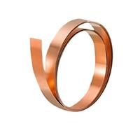 LLMWFA Pure Copper Foil Strip 1meter, High Strength T2 Red Copper Sheet Roll Metal Plate Width 10mm-120mm 1 piece(0.4mmx15mmx1000mm)