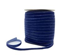 LLMWFA Yellowish Ribbon Single-Sided 6/10/25/38mm, Red Purple Pink Velvet Handmade, Wedding Decoration 3/5 Yards(Sapphire Blue,15mm x 5yards)